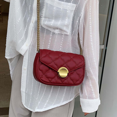 

Female bag 2019 new wild foreign gas embroidery thread chain bag summer small fresh messenger bag ins Sen small bag