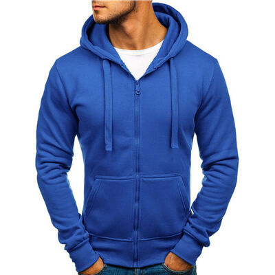 

SUNSIOM Adult Plain Fleece Hoodie Hooded Jacket Mens Zip Up Sweatshirt Jumper