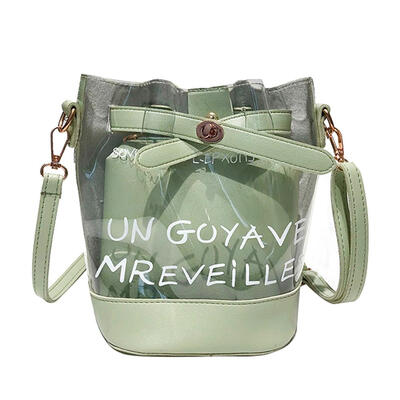 

PVC Bucket Messenger Transparent Shoulder Bags Women Crossbody Handbags