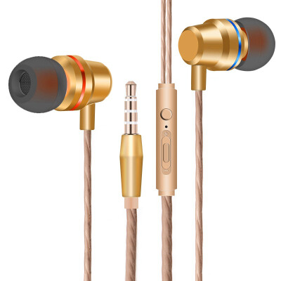 

Professional earpiece 35mm Metal Wired In-ear Music Headset Sport Portable Sub-woofer Volume Contro Earphone For HUAWEI Xiaomi