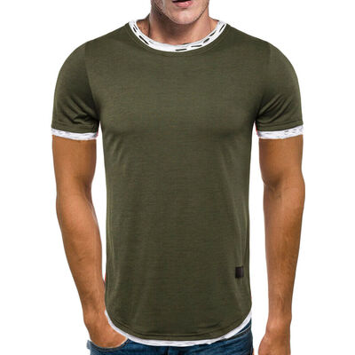 

Mens Slim Fit Crew Neck Short Sleeve Muscle Tee Shirts Casual T-shirt Top Blouse