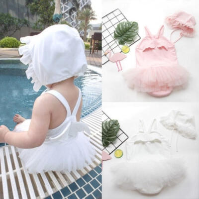 

Newborn Baby Girls Summer Bandage Angel Wings Sleeveless Romper Tutu Dress Outfits Clothes