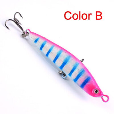 

VISSEN 1pcs 8cm 18g 3D Eyes Lead Fishing Lure Artificial Mini Swim Fish Plastic Hard Bait Sea Fishing Dive Wobblers