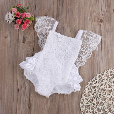 

New Kids Baby Girl Clothes Lace Floral Romper Jumpsuit Sunsuit Outfits