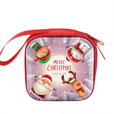 

Creative Design 2020 Christmas Kid Gift Santa Claus Coin Purse For Candy Children Pocket Small Money Wallet Pouch Zip Coin Bag