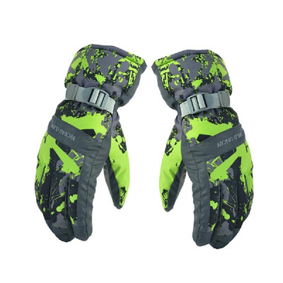 

Ski Gloves 100 Waterproof Warm Snow Gloves for Men Women&Kids Blue