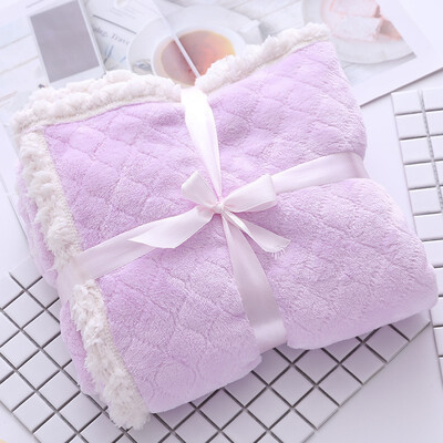 

Flannel Thick Blankets Office Naps Casual Air Conditioning Blanket Car Travel Home Soft Blanket
