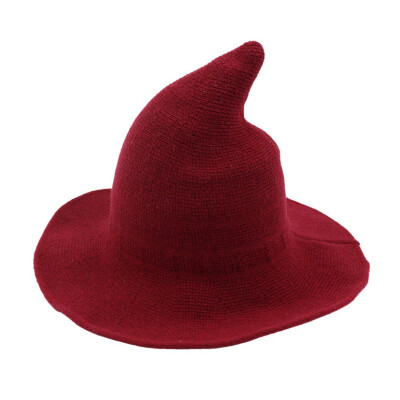 

Modern Halloween Witch Hat Woolen Women Lady Made From Fashionable Sheep Wool Halloween Party hat New