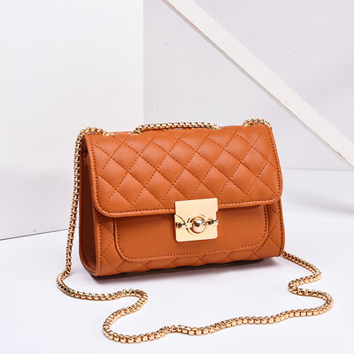 

Diamond embossed small fragrance temperament female bag summer chain shoulder diagonal package Korean version of the light luxury small square package