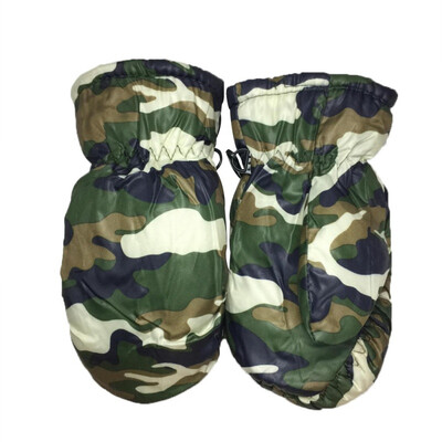 

Kids Winter Camouflage Glove Waterproof Warm Skate Snowboarding Gloves Boy Girl Outdoor Child Windproof Thick Gloves