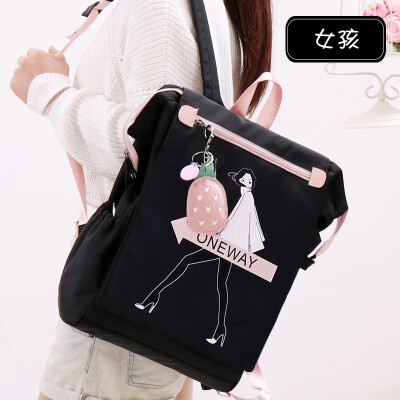 

Junior high school schoolbag female Korean high school students ins wind college students backpack simple Mori high-capacity backp