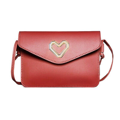 

Heart Cute Shoulder Flap Handbags Women Casual Solid Color Crossbody Bags