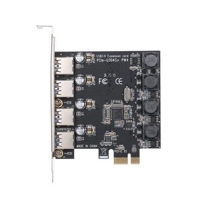 

PCI-E to USB30 4 Ports Expansion Card PCI Express Controller Card with Driver CD