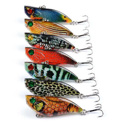 

8PCS Fishing Lures Set 45cm 88g Mini VIB Fishing Lures with Treble Hooks 3D Eyes Lifelike Fishing Bait Artificial Hard Bait Lur