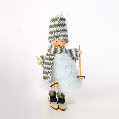 

Christmas Angel Lovely Doll Girl Ski Pendant Christmas Tree Decoration For Home Xmas Party Kids Gift Bedroom Decoration