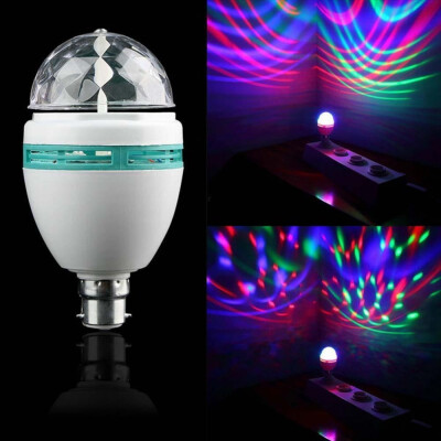 

〖Follure〗B22 E27 Colorful Rotating Stage RGB LED Light Bulb Flashing Disco DJ KTV Lamp