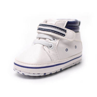 

PU Leather Prewalker Infant Sweet Sneaker Anti-skid Hi-top Soft Baby Shoes Newborn Baby Boy First Walker 0-18 Months