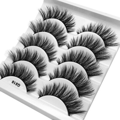 

〖Follure〗3D Eyelash Imitation Mink Natural Thick False Eyelash 5 Pairs