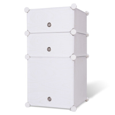 

Bookcase Storage Cabinet with 3 Compartments