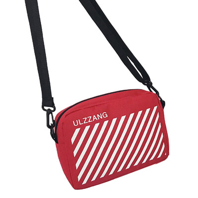 

Harajuku Bags for 2019 Women Fashion Canvas Messenger Bag Letter Stripe Printing Crossbody Bags Large Capacity Shoulder