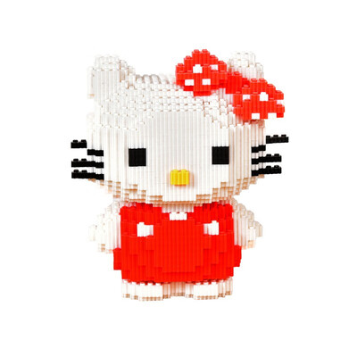 

8613 Hello KT Kitty Cat Cartoon Model Building Blocks Bricks Kids DIY Birthday Gifts Toys Diamond Doll Adult Pressure Release