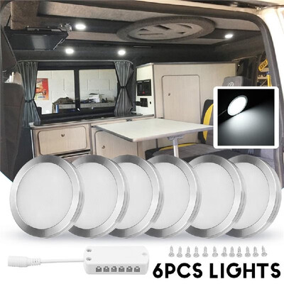 

6Pcs Interior Led Spot Lights 12V 2-25WPcs Camper Van Caravan Motorhome Bright Light