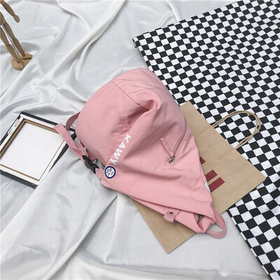 

Ins style womens Korean high school Korean high school college students old sense personality double shoulder bag