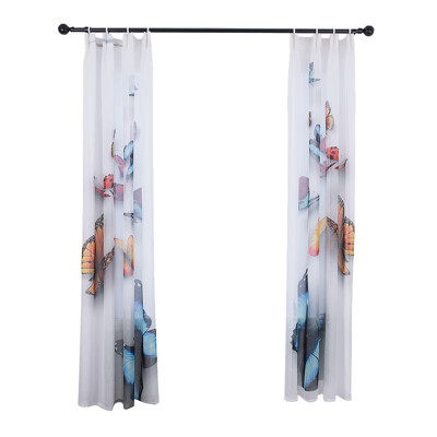 

Digital printing Style Curtains Butterfly Starry Palm Zebra Bamboo pattern Window Screening Home Curtains For Door Living Room