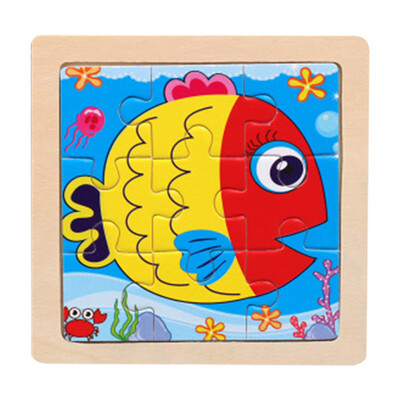 

Tailored Wooden Animal Puzzle Educational Developmental Baby Kids Training Toy