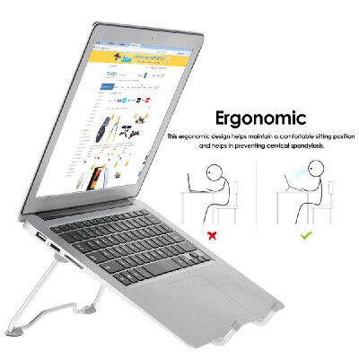 

Portable Laptop Stand Foldable Holder Notebook Support Adjustable Desktop Bracket Grey