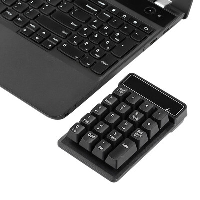 

24Ghz Wireless Numeric Keypad Mechanical Feel Number Pad Keyboard 19 Keys w USB Receiver Water-proof for Laptop Desktop PC Noteb