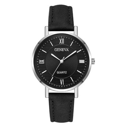 

Geneva Leather Strap Women Watches Bracelet Ladies Clock Hour Quartz Watch Brand Luxury High Quality Casual Dropshipping 233