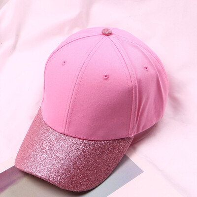 

2019 Hat SpringSummer Womens Leisure Seinted Baseball Cap Bending Eaves Pure Color Shade Hip-Hop Cap Korean Version Tide