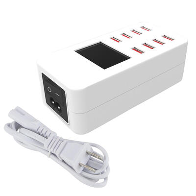 

Universal 8 Port USB Charger LCD Display Desktop Phones Charging Adapter