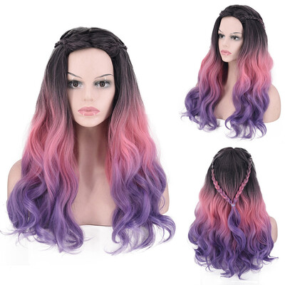 

〖Follure〗Womens Fashion Wig Multicolor Synthetic Hair Long Wigs Wave Curly Wig