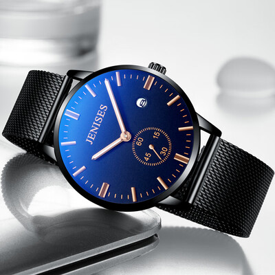 

New fashion Korean version of the non - mechanical watch mens thin student waterproof simple quartz watch mens watch