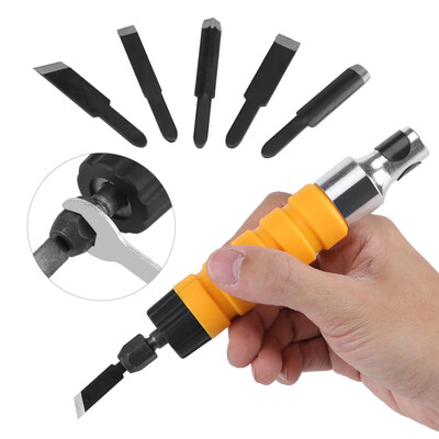 

Electric Woodworking Carving Chisel Engraving Knife Tool with 5 Blades&1 Wrench Woodworking Chisel Woodworking Carving Tool