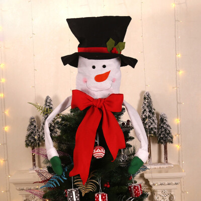 

Siaonvr 2019 New Christmas Tree Top Santa Snowman Hat Tree Decoration Atmosphere