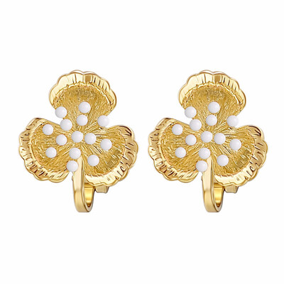 

Yoursfs Crystal Cluster&Gold Metal Filigree Bead Wired Vintage Clip Back Earrings Easter Jewelry