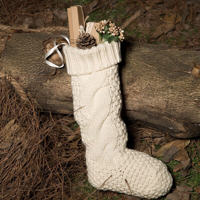 

Tailored Christmas Holiday Knitted Stocking Hanging Crochet Stock Tree Ornament Decor RD