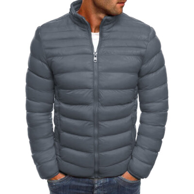 

Toponeto Mens Autumn Winter Zipper Warm Down Jacket Packable Light Top Quality Coat