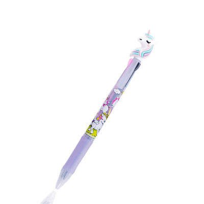 

1 Piece Cartoon Unicorn Ballpoint Pen 05mm Tricolor Pens For School Cute Office Supplies Smooth Writing Gel Pen for Kids Gifts