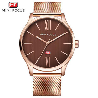 

MINI FOCUS MF0018G Casual Mens 39mm Waterproof Quartz Watch With Stainless Steel Watchband