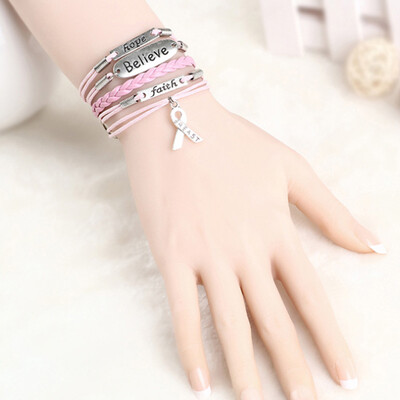 

Jewelry Fashion Infinity Heart Love Crown Shaped Wedding Charm Leather Bracelet
