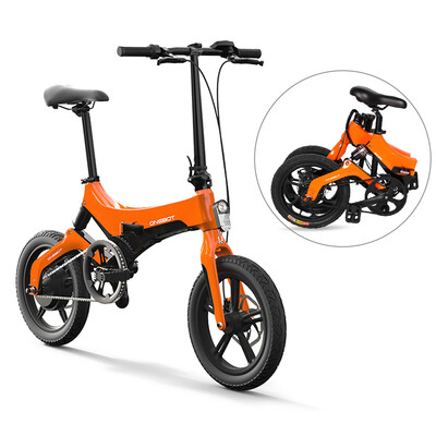 

16 Inch Folding Electric Bicycle Power Assist Moped Electric Bike E-Bike 250W Motor&Dual Disc Brakes