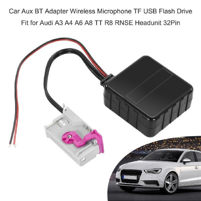 

Car Aux BT Adapter Wireless Microphone TF USB Flash Drive Fit for Audi A3 A4 A6 A8 TT R8 RNSE Headunit 32Pin