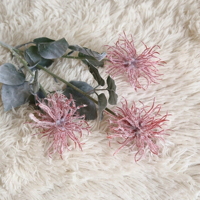 

Gobestart Sea Urchin Flocking Artificial Flower Fake FlowerHome Wedding Party Floral Decor