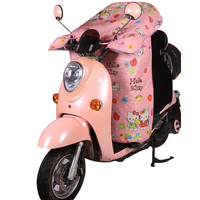 

Shuoji pink cartoon electric car windshield is covered by four seasons battery car windshield by sunshade electric motorcycle windshield by summer&autumn winter waterproof cold protection leggings