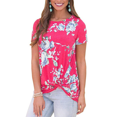 

Nomeni Fashion Womens Ladies Short Sleeve Floral Printing Short Sleeve Casual Tops