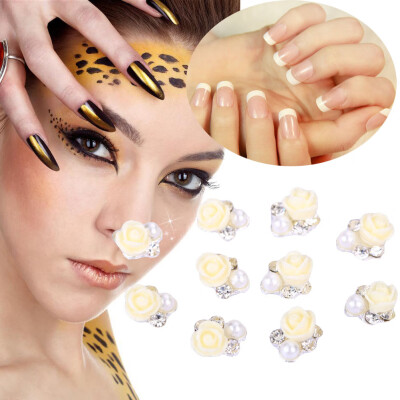

10Pcs 3D Rhinestones Crystal Nail Art Tips Studs Shiny Phone Decor DIY
